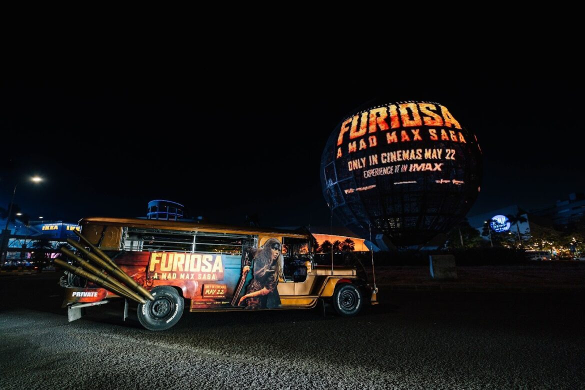 Furiosa: Mad Max Jeepney in front of MOA Globe
