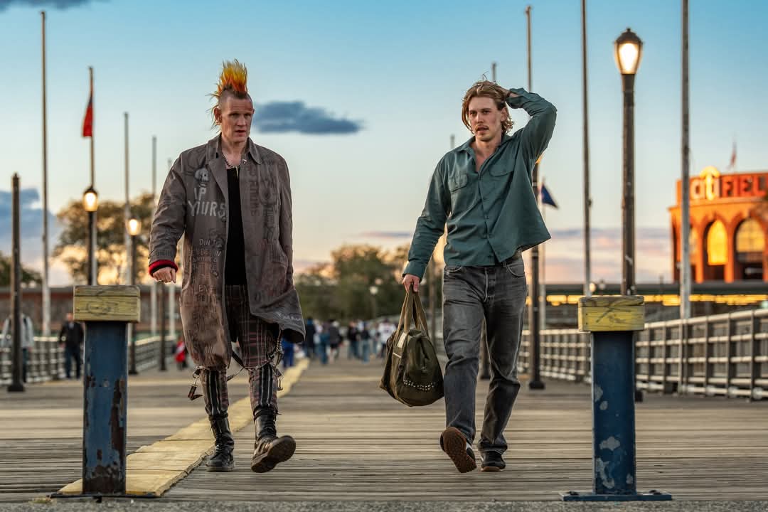 Russ (Matt Smith) and Hank (Austin Butler) on the Run | Photo courtesy of Columbia Pictures