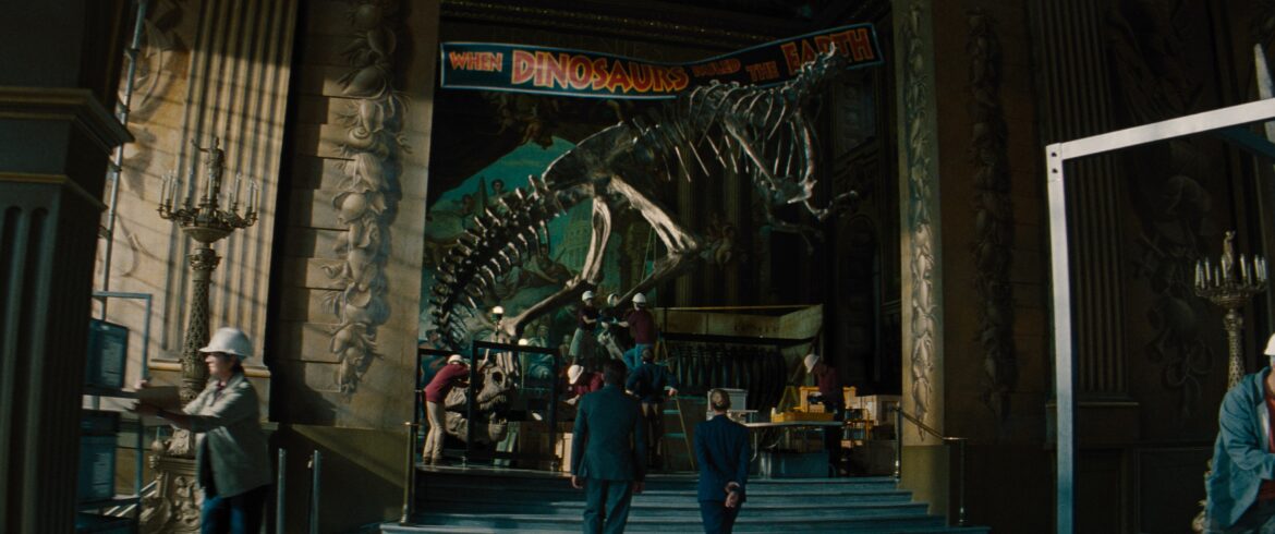 Dinosaur artifact from Jurassic World Rebirth Museum Scene | Photo courtesy of Universal Pictures