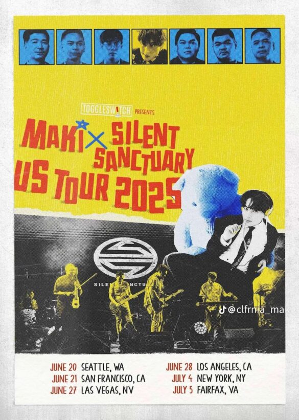 Maki x Silent Sanctuary US Tour 2025 Poster | Image from Toggleswitch