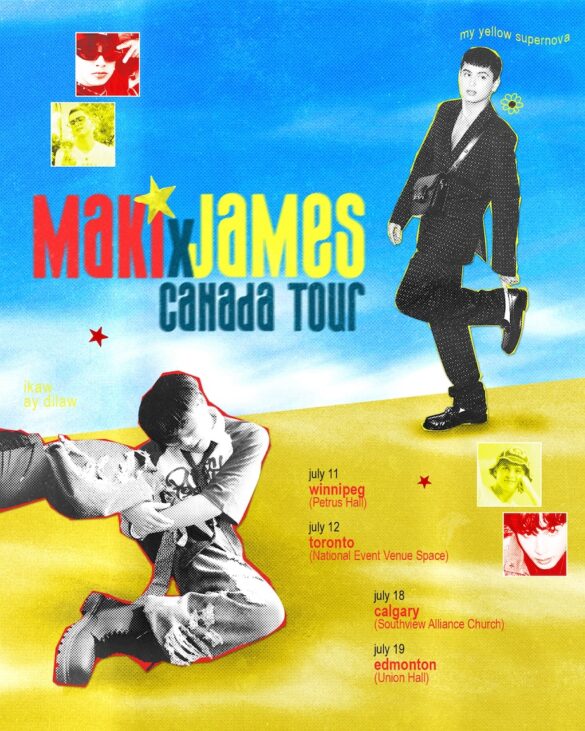 Maxi x James Reid Canada Tour Poster | Image from Tarsier Records