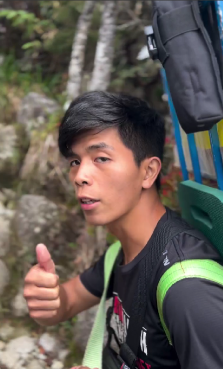 Jvy Mius Trekking Up Mt. Kinabalu