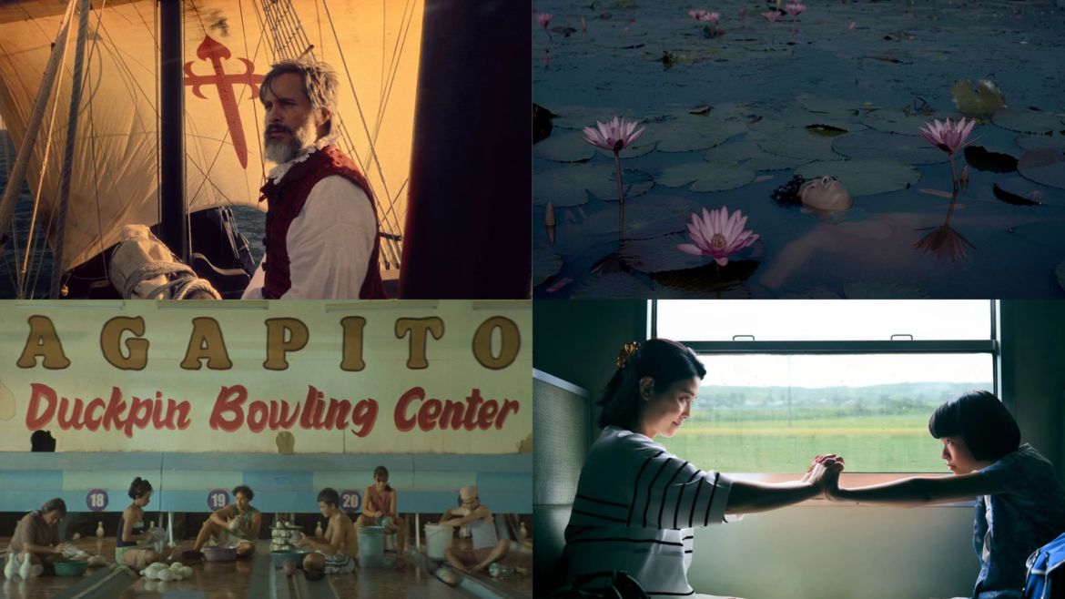 Filipino Cannes Film Contenders to be featured in Toronto International Film Festival 50. The order is as follows: (Upper left corner) Magellan by Lav Diaz; (Upper right corner) Ali by Adnan Al Rajeev; (Lower left corner) Agapito by Arvin Belarmino & Kyla Romero; and (Lower right corner) Renoir by Chie Hayakawa