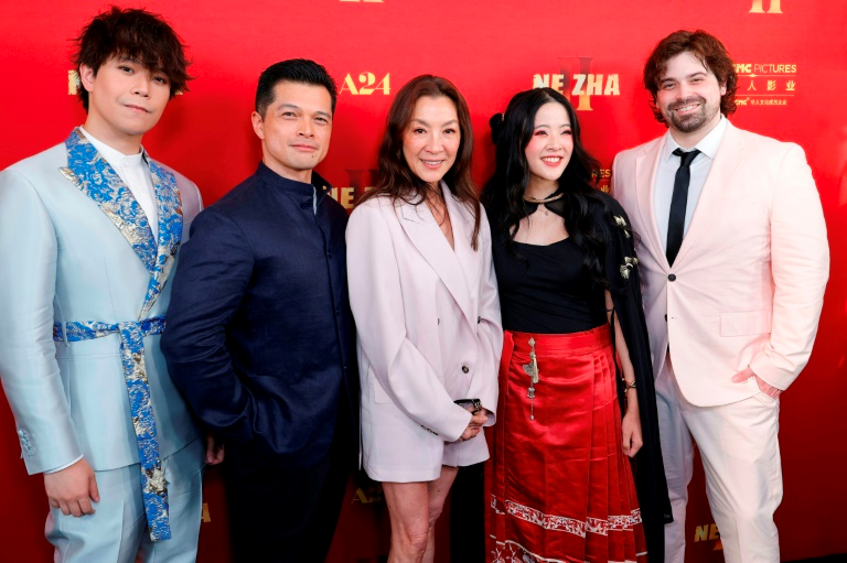 The English voice cast of “Ne Zha 2” at the red carpet premiere | Photo from AFP