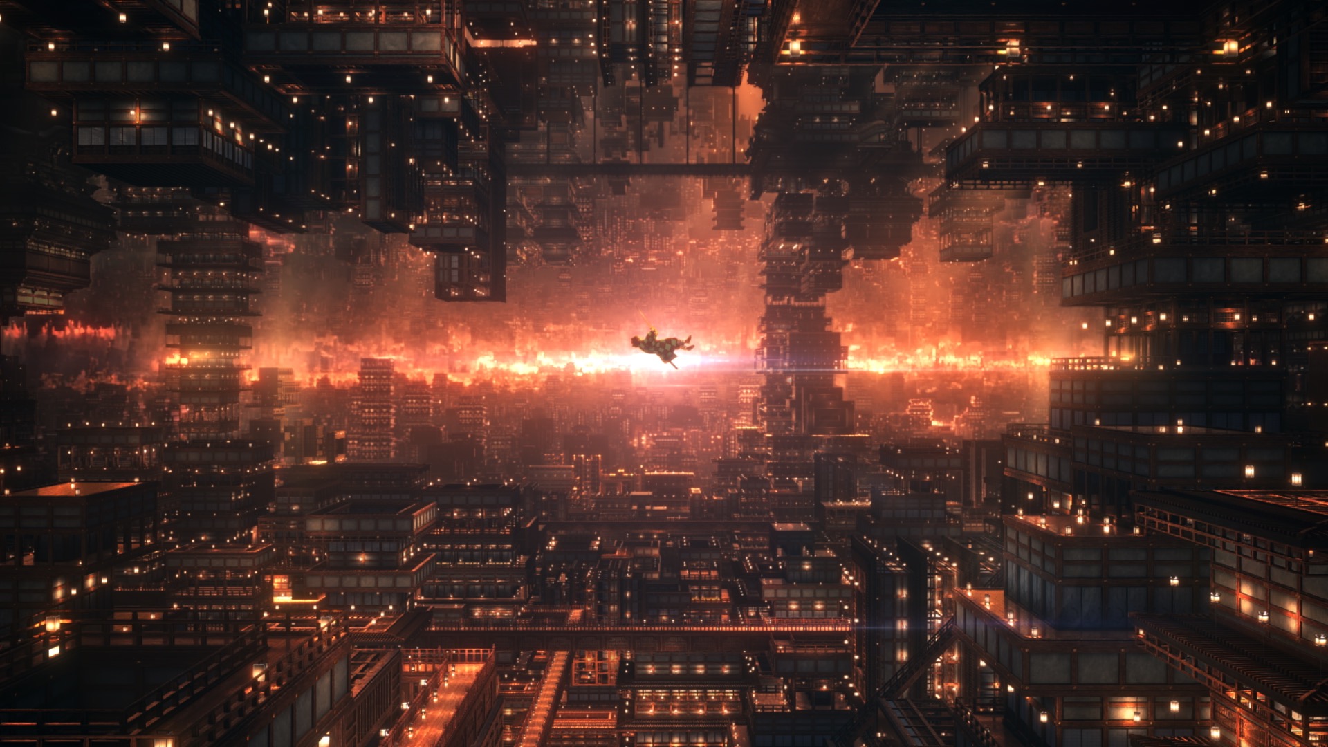 Tanjiro falls into the sprawling, ever-changing Infinity Castle