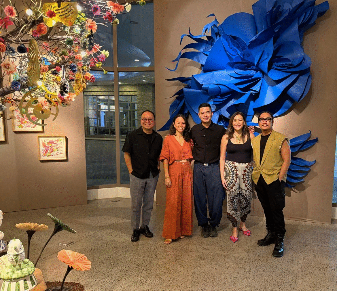 The five artists behind “Subterra: The Untouched Earth” exhibit (from left): Jude Tiotuico, Olivia d'Aboville, Leeroy New, Lilianna Manahan, and Jinggoy Buensuceso | Photo from Industria Edition Gallery