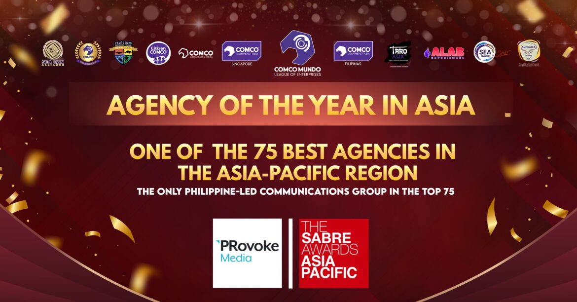 PRovoke Media names COMCO Mundo as Agency of the Year in Asia and among 75 Best Agencies in the region at the SABRE APAC Awards 2026