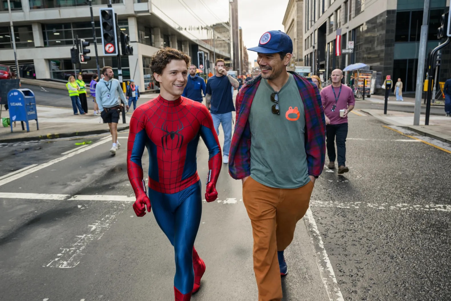 Tom Holland with Director Destin Daniel Cretton | Photo by Jay Maidment